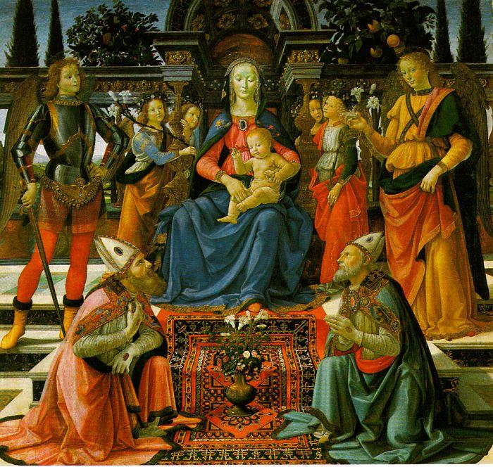 Domenico Ghirlandaio Madonna Enthroned with the Saints  q China oil painting art